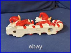 Vintage Candy Cane Merry Christmas Pixie Elf Elves 1950s Japan Rare