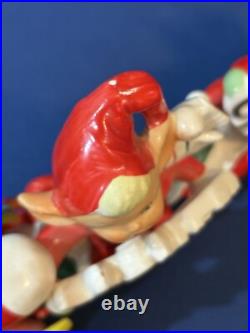 Vintage Candy Cane Merry Christmas Pixie Elf Elves 1950s Japan Rare