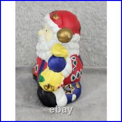 Vintage Ceramic Santa Claus Tea Light Candle Holder Christmas Figurine 4.5