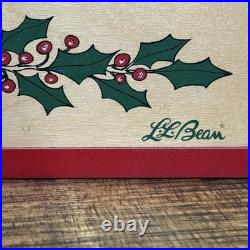 Vintage Christmas L. L. Bean Advent Calendar Wood 1990's original box for storage
