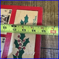 Vintage Christmas L. L. Bean Advent Calendar Wood 1990's original box for storage