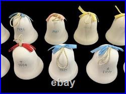 Vintage De Grazia Bells 1983-1998 Pottery Annual Hanging Ornaments LOT of 15