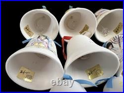 Vintage De Grazia Bells 1983-1998 Pottery Annual Hanging Ornaments LOT of 15