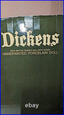 Vintage Dickens Large SMYTHE Porcelain Dolls Skater Family Dept. 56 FREE SHIPP
