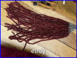 Vintage Double D Ranchwear Suede Velvet Beaded Christmas Stockings. NWOT