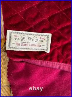 Vintage Double D Ranchwear Suede Velvet Beaded Christmas Stockings. NWOT