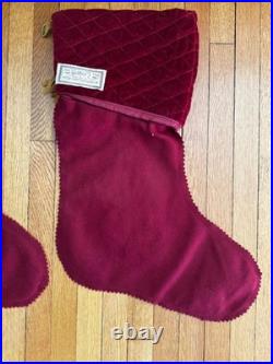 Vintage Double D Ranchwear Suede Velvet Beaded Christmas Stockings. NWOT
