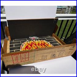 Vintage Electric Christmas Fire Place Superior Box Company with original box