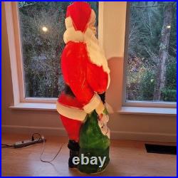 Vintage Empire Blow Mold Santa Claus 46 Christmas Decoration Light Up Outdoor