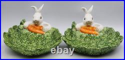 Vintage Fitz & Floyd Welsh Rabbit Serving Plates Omnibus ca 9 x 10 x 4 1/2