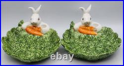 Vintage Fitz & Floyd Welsh Rabbit Serving Plates Omnibus ca 9 x 10 x 4 1/2