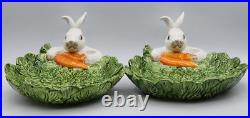 Vintage Fitz & Floyd Welsh Rabbit Serving Plates Omnibus ca 9 x 10 x 4 1/2