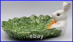 Vintage Fitz & Floyd Welsh Rabbit Serving Plates Omnibus ca 9 x 10 x 4 1/2