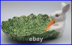 Vintage Fitz & Floyd Welsh Rabbit Serving Plates Omnibus ca 9 x 10 x 4 1/2