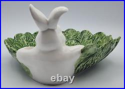 Vintage Fitz & Floyd Welsh Rabbit Serving Plates Omnibus ca 9 x 10 x 4 1/2