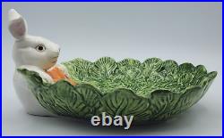 Vintage Fitz & Floyd Welsh Rabbit Serving Plates Omnibus ca 9 x 10 x 4 1/2