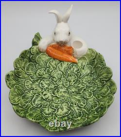 Vintage Fitz & Floyd Welsh Rabbit Serving Plates Omnibus ca 9 x 10 x 4 1/2