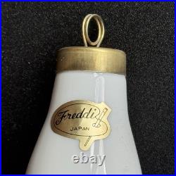 Vintage Freddi Japan #6271 ceramic hanging ornaments 12 pc NOS set teardrop box