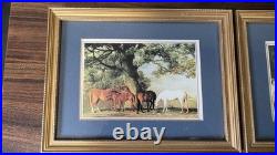 Vintage George Stubbs Framed Prints Set of 4 Clover Leaf Collection Equestrian