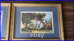 Vintage George Stubbs Framed Prints Set of 4 Clover Leaf Collection Equestrian