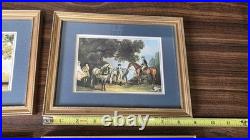 Vintage George Stubbs Framed Prints Set of 4 Clover Leaf Collection Equestrian
