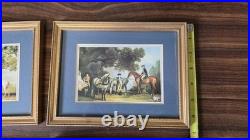 Vintage George Stubbs Framed Prints Set of 4 Clover Leaf Collection Equestrian