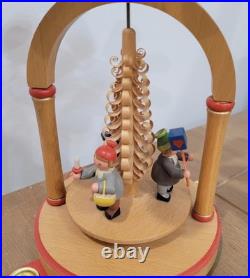 Vintage Germany Christmas Candle Windmill Carousel Erzgebirge Expertic Wood