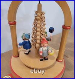 Vintage Germany Christmas Candle Windmill Carousel Erzgebirge Expertic Wood