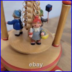Vintage Germany Christmas Candle Windmill Carousel Erzgebirge Expertic Wood