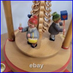 Vintage Germany Christmas Candle Windmill Carousel Erzgebirge Expertic Wood