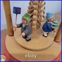 Vintage Germany Christmas Candle Windmill Carousel Erzgebirge Expertic Wood