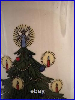 Vintage Hall China Christmas Tree & Holly Teapot Rare Mid-Century Holiday Co