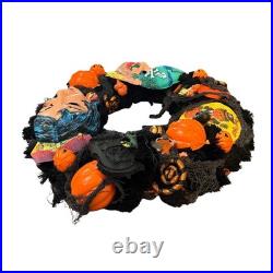 Vintage Halloween Wreath Ben Cooper Masks Rosbro Diecuts Handmade Decor
