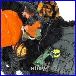 Vintage Halloween Wreath Ben Cooper Masks Rosbro Diecuts Handmade Decor