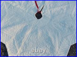Vintage Handmade Hand Quilted Christmas Tree Skirt Star Shape Trees Wreaths 23'