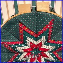 Vintage Handmade Quilted Star Wall Hanging Hoop Art Christmas Holiday Decor 14
