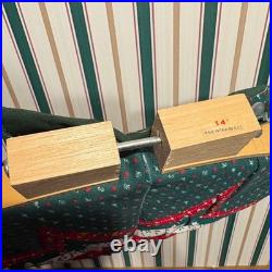 Vintage Handmade Quilted Star Wall Hanging Hoop Art Christmas Holiday Decor 14