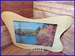 Vintage Helmscene lighted Lake Mountains Trees Fall Wall picture Works