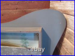 Vintage Helmscene lighted Lake Mountains Trees Fall Wall picture Works