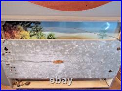 Vintage Helmscene lighted Lake Mountains Trees Fall Wall picture Works