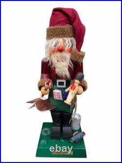 Vintage Holzkunst Christian Ulbricht Santa At Work Nutcracker Signed & Numbered