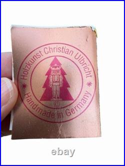 Vintage Holzkunst Christian Ulbricht Santa At Work Nutcracker Signed & Numbered