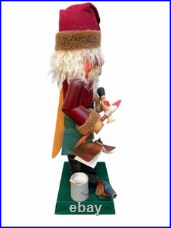 Vintage Holzkunst Christian Ulbricht Santa At Work Nutcracker Signed & Numbered