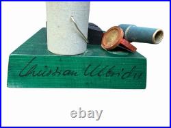 Vintage Holzkunst Christian Ulbricht Santa At Work Nutcracker Signed & Numbered