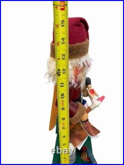 Vintage Holzkunst Christian Ulbricht Santa At Work Nutcracker Signed & Numbered