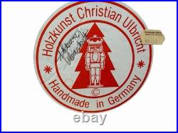 Vintage Holzkunst Christian Ulbricht Santa At Work Nutcracker Signed & Numbered