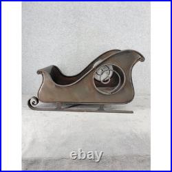 Vintage Metal Christmas Sleigh Decor Rustic Farmhouse Holiday Display