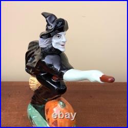 Vintage Michters Sour Mash Whiskey Jug Halloween Witch on Broom Decanter 1970s
