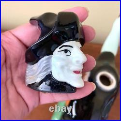 Vintage Michters Sour Mash Whiskey Jug Halloween Witch on Broom Decanter 1970s