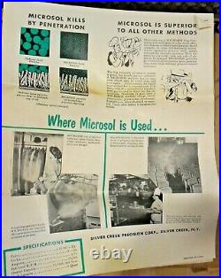 Vintage Microsol Model 101 Mechanical Aerosol Fog Generator Open Box with papers